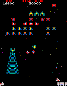 galaga arcade konami screenshot