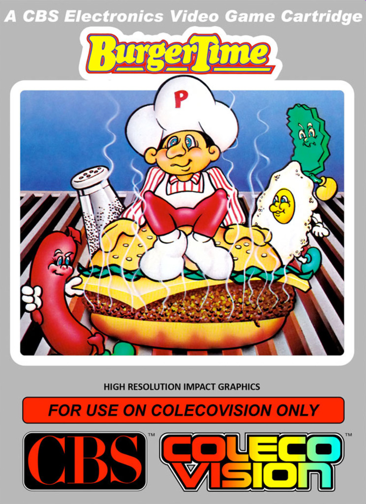 BurgerTime Colecovision Boxart