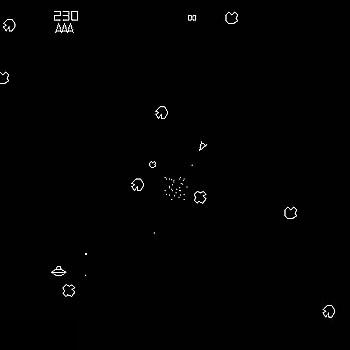 Asteroids arcade screenshot
