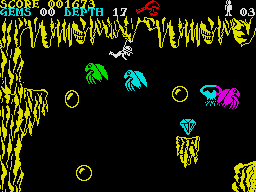 Underwurlde ZX Spectrum screenshot