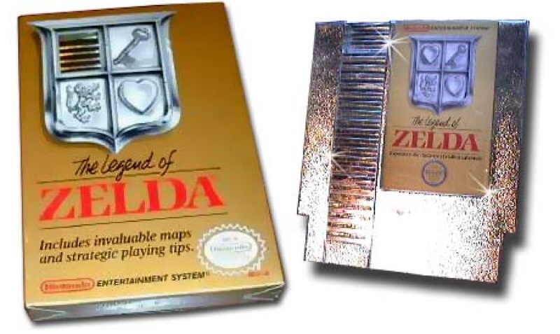 Gold Cartridge Legend of Zelda NES