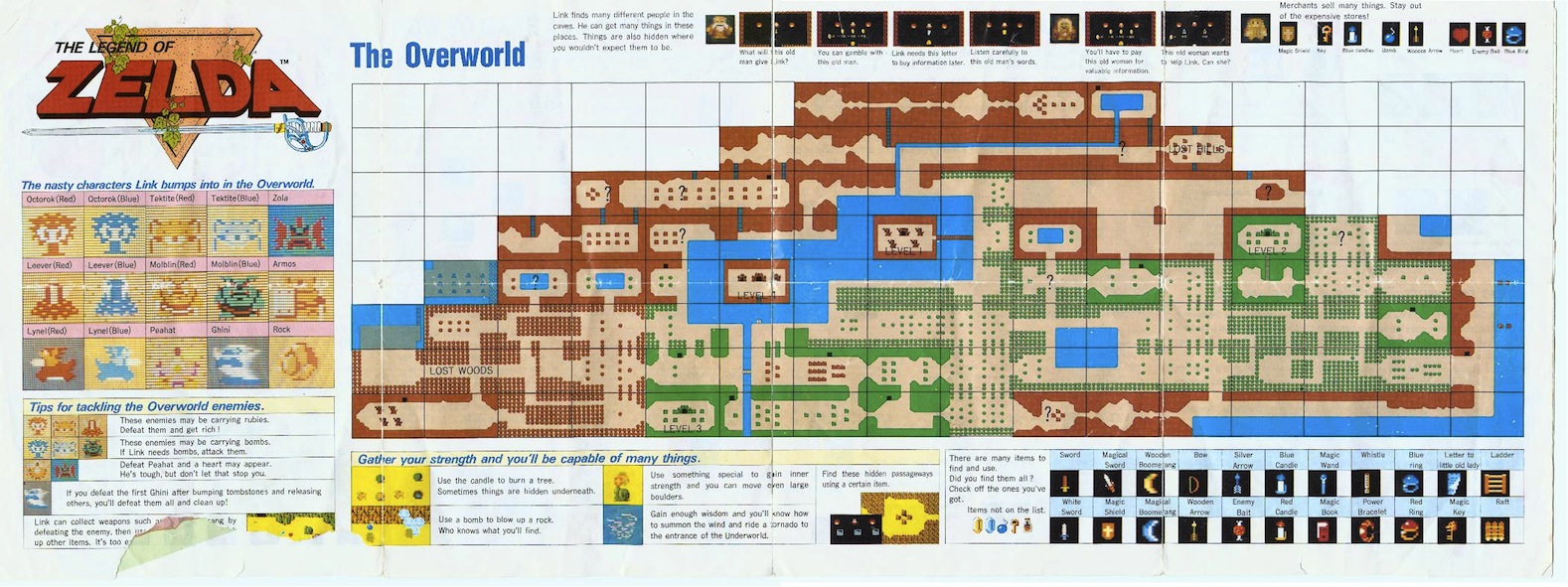 Legend of Zelda Overworld Map