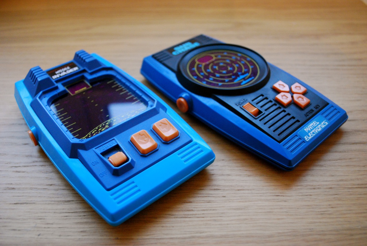 Missile Invader and Sub Chase Handhelds by Mattel